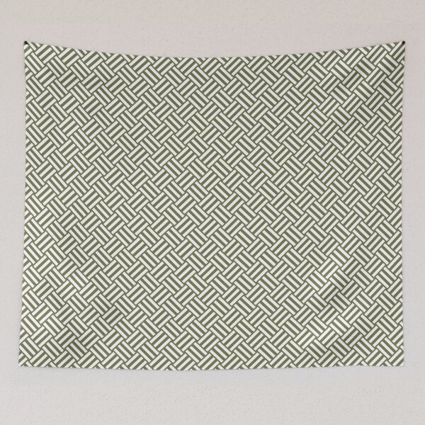 Item preview, Olive And White Basket Weave Pattern designed and sold by pattern-archive.