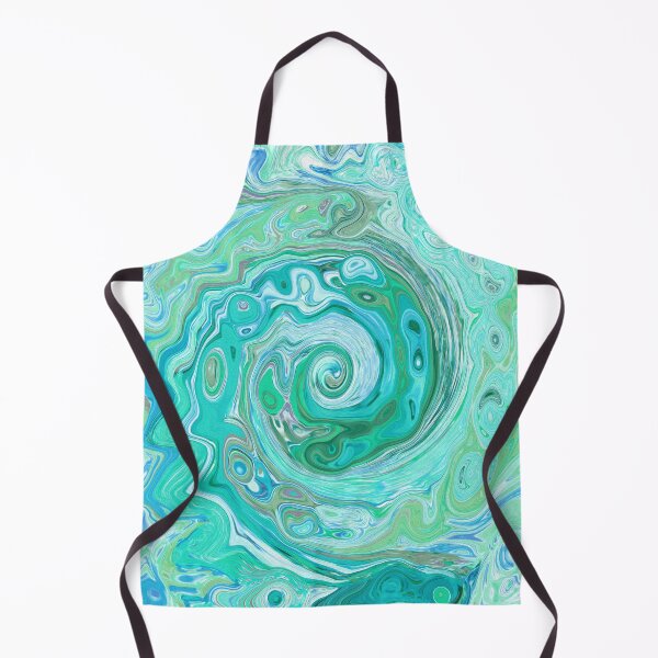 Item preview, Groovy Retro Mint Green and Blue Swirl designed and sold by myrubiogarden.