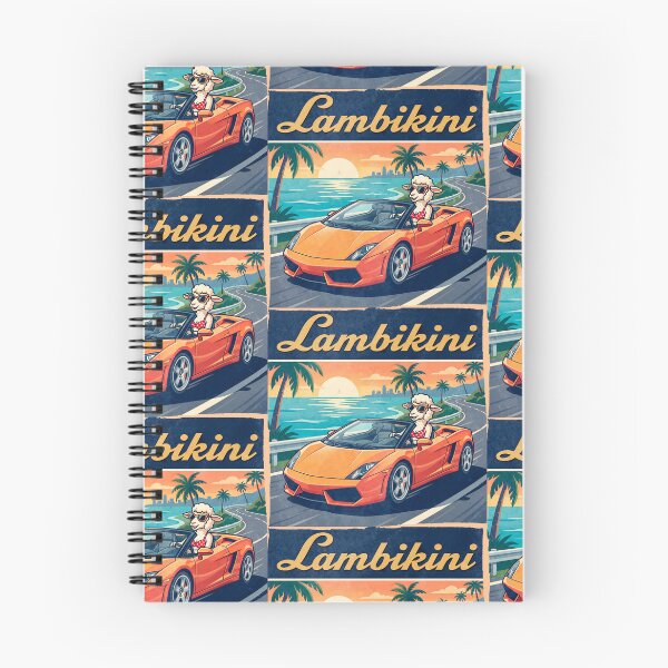 Item preview, Lambikini Retro Sunset Convertible Sports Car Graphic designed and sold by ThreadRiotTees.