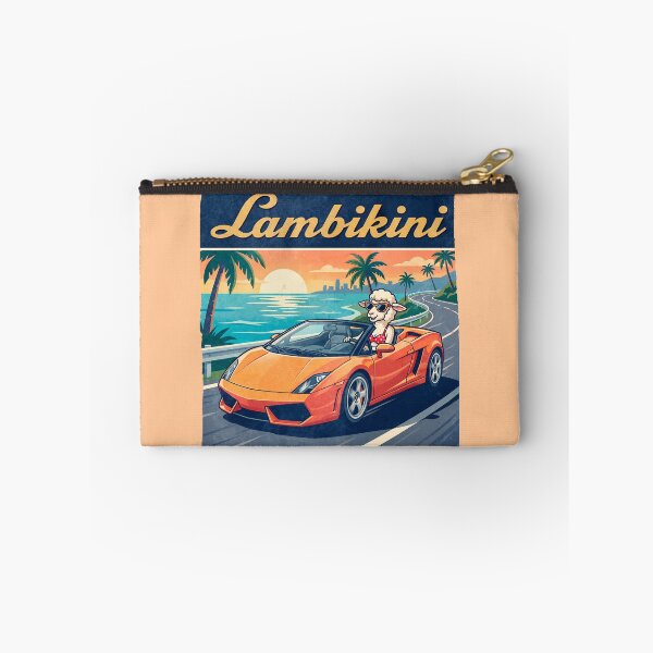 Item preview, Lambikini Retro Sunset Convertible Sports Car Graphic designed and sold by ThreadRiotTees.