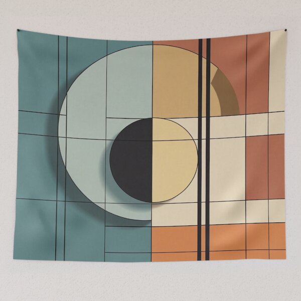 Item preview, Mid Century Geometric Abstract | Bauhaus Inspired Modern Wall Art designed and sold by semenol.