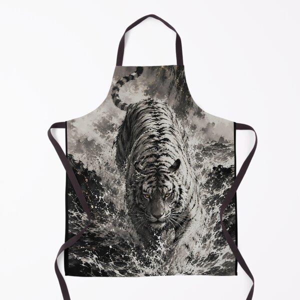 Item preview, Fearless White Tiger | Ink Wash Wildlife Wall Art designed and sold by ManJiangHong.