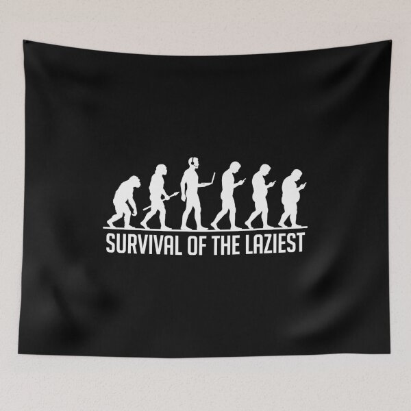 Item preview, Survival of the Laziest Evolution designed and sold by AImemeLab.