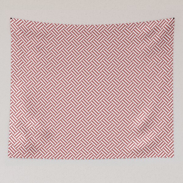 Item preview, Pastel Red And White Basket Weave Pattern designed and sold by pattern-archive.