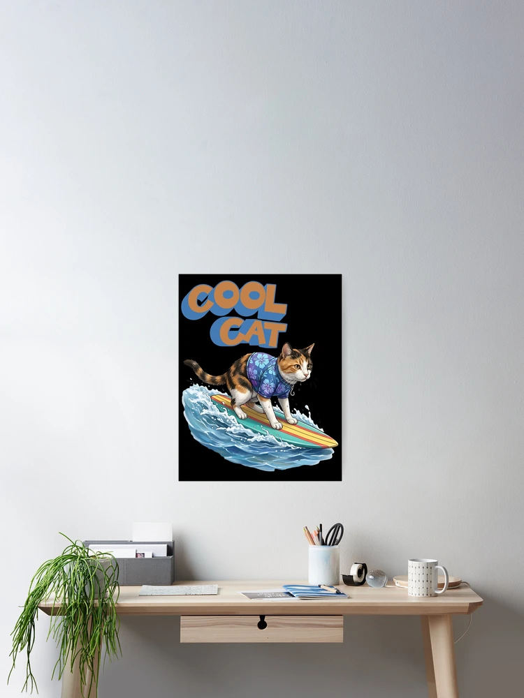 Thumbnail 2 of 3, Poster, Cool cat designed and sold by ReneMM.