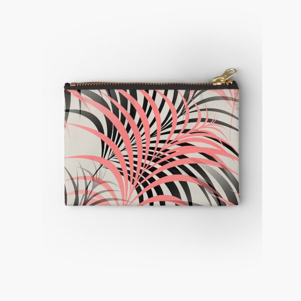 Item preview, Tropical Palm Leaves Abstract in Pink and Gray designed and sold by MellowCat.