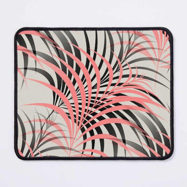 Item preview, Tropical Palm Leaves Abstract in Pink and Gray designed and sold by MellowCat.