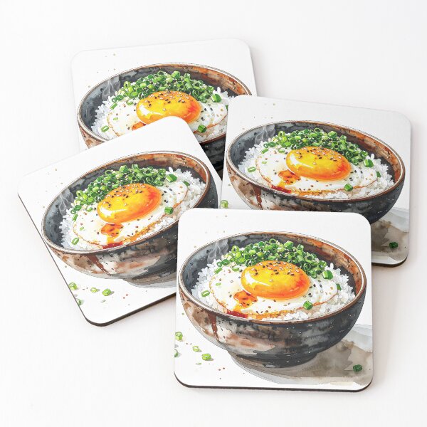 Item preview, Japanese Rice Bowl With Chopsticks Watercolor designed and sold by BetweenForms.