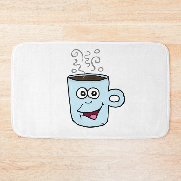 Item preview, Funny Morning Coffee Cartoon | Cute Steaming Mug Caffeine Lover Sticker designed and sold by MyxaART.