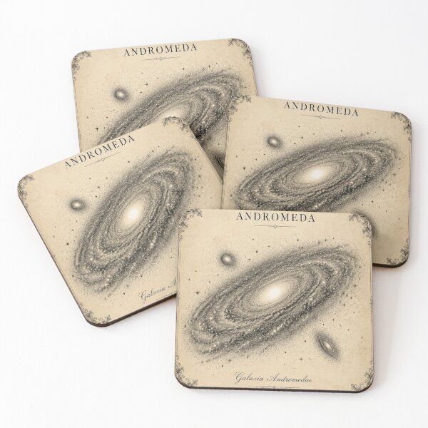 Item preview, Andromeda Galaxy Vintage Ivory Astronomical Engraving designed and sold by SunnyDesign82.