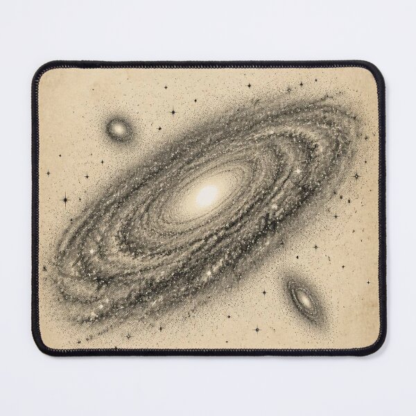 Item preview, Andromeda Galaxy Vintage Ivory Astronomical Engraving designed and sold by SunnyDesign82.
