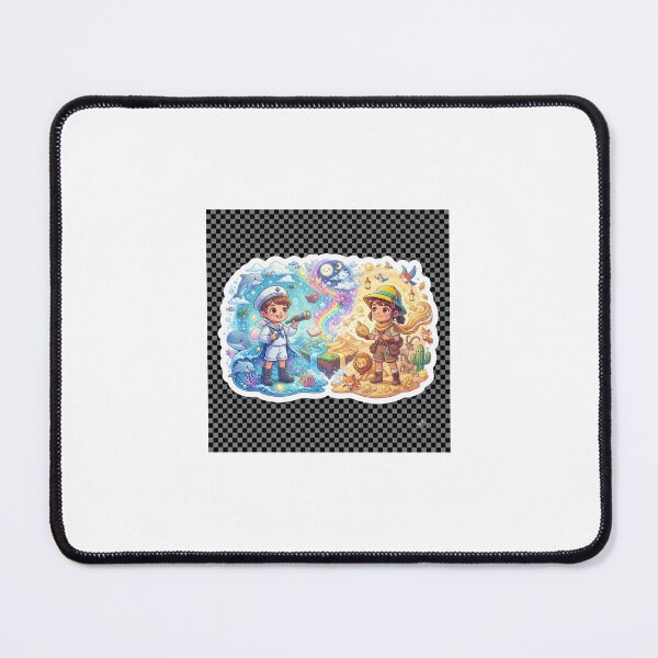 Item preview, Cute Sailor Boy and Explorer Girl Sea vs Desert Adventure designed and sold by VikrantCreative.