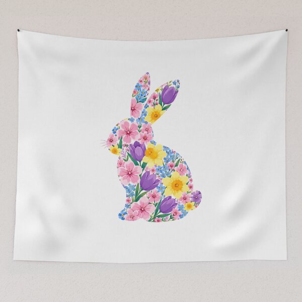 Item preview, Floral bunny designed and sold by trendspatterns.