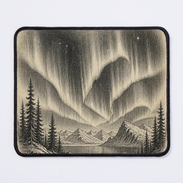 Item preview, Aurora Borealis Vintage Ivory Astronomical Engraving designed and sold by SunnyDesign82.