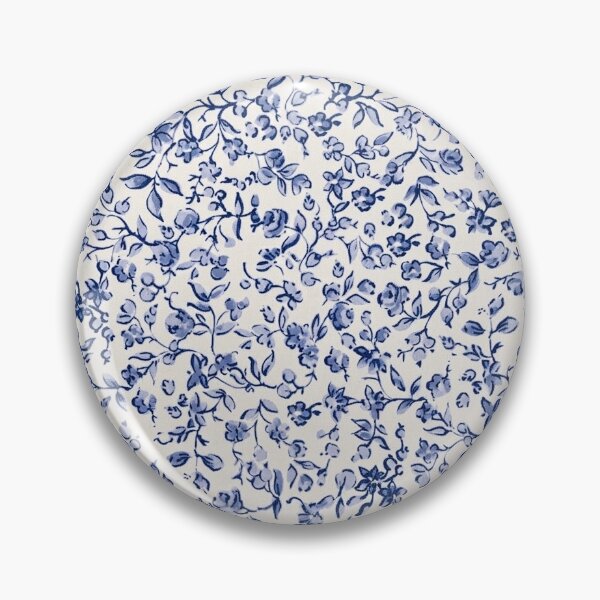 Item preview, Classic Blue and White Botanical Floral Pattern designed and sold by Cleairydelulu.