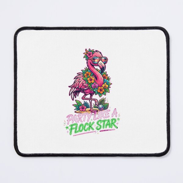Item preview, Party Like A Flock Star Funny Summer Flamingo Tee designed and sold by 7Four1 Designs.
