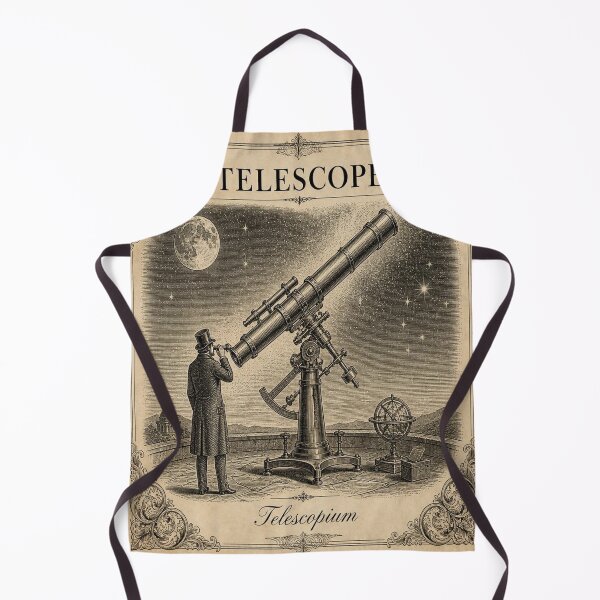 Aperçu de l'œuvre Telescope Vintage Ivory Astronomical Engraving créée et vendue par SunnyDesign82.