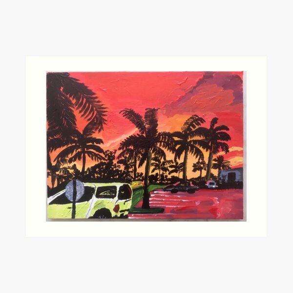 Florida Parking Lot Art Print