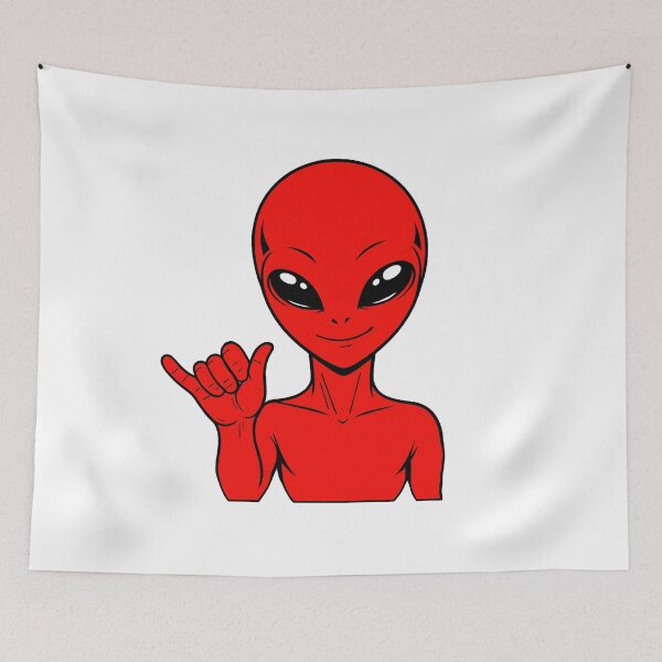 Item preview, ZORGO Alien Shaka Hand Sign – Funny Space Alien Hang Loose Sticker designed and sold by The-Visitors.