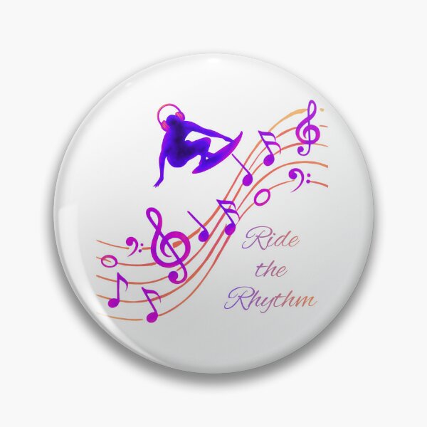 Item preview, Ride the Rhythm – Neon Music Lover Design | Festival DJ Surf Aesthetic | Colorful Music Notes Graphic designed and sold by VariusDesigns.