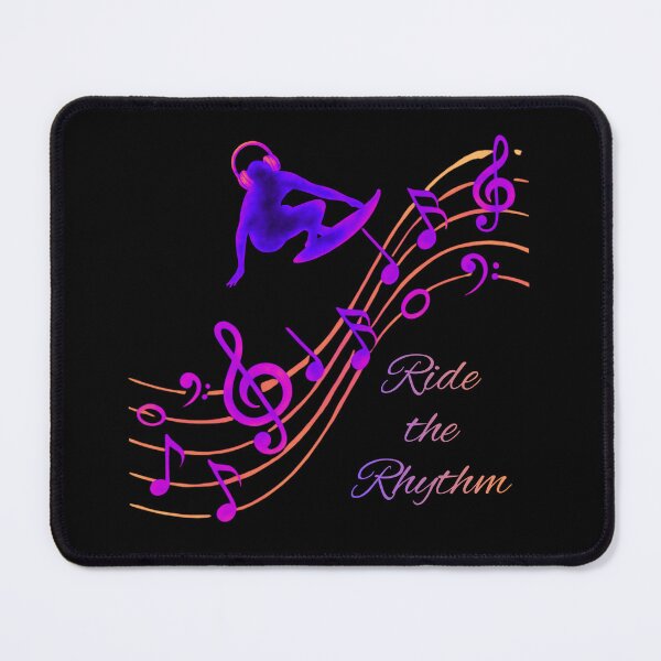 Item preview, Ride the Rhythm – Neon Music Lover Design | Festival DJ Surf Aesthetic | Colorful Music Notes Graphic designed and sold by VariusDesigns.