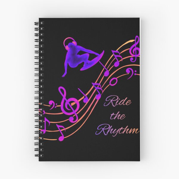 Item preview, Ride the Rhythm – Neon Music Lover Design | Festival DJ Surf Aesthetic | Colorful Music Notes Graphic designed and sold by VariusDesigns.