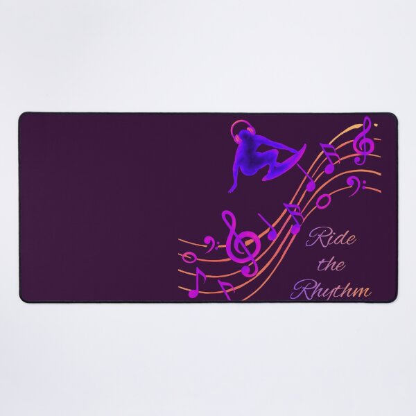 Item preview, Ride the Rhythm – Neon Music Lover Design | Festival DJ Surf Aesthetic | Colorful Music Notes Graphic designed and sold by VariusDesigns.