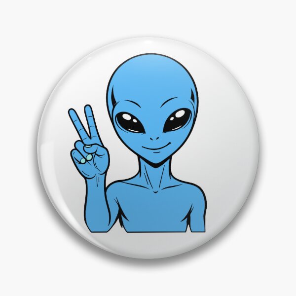 Item preview, ZORGO Alien Peace Sign – Funny Space Alien Peace Gesture Sticker designed and sold by The-Visitors.