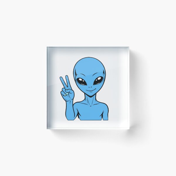 Item preview, ZORGO Alien Peace Sign – Funny Space Alien Peace Gesture Sticker designed and sold by The-Visitors.