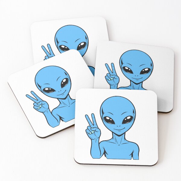 Item preview, ZORGO Alien Peace Sign – Funny Space Alien Peace Gesture Sticker designed and sold by The-Visitors.