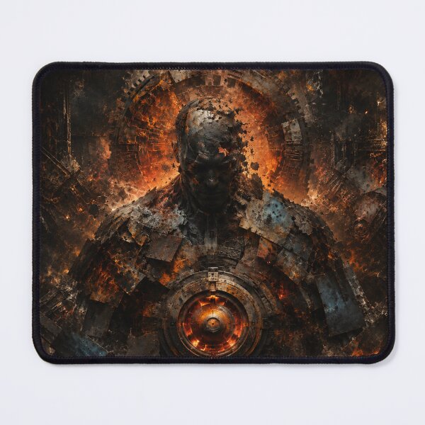 Item preview, Rust & Resolve – Dark Industrial Sci-Fi Warrior Design designed and sold by Aredbox.