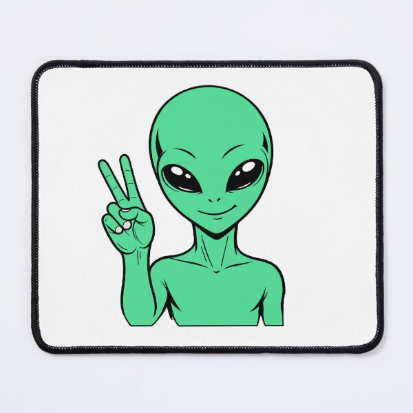 Item preview, ZORGO Alien Peace Sign – Funny Space Alien Peace Gesture Sticker designed and sold by The-Visitors.