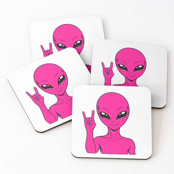 Item preview, ZORGO Alien Rock On Sign – Funny Space Alien Heavy Metal Gesture Sticker designed and sold by The-Visitors.