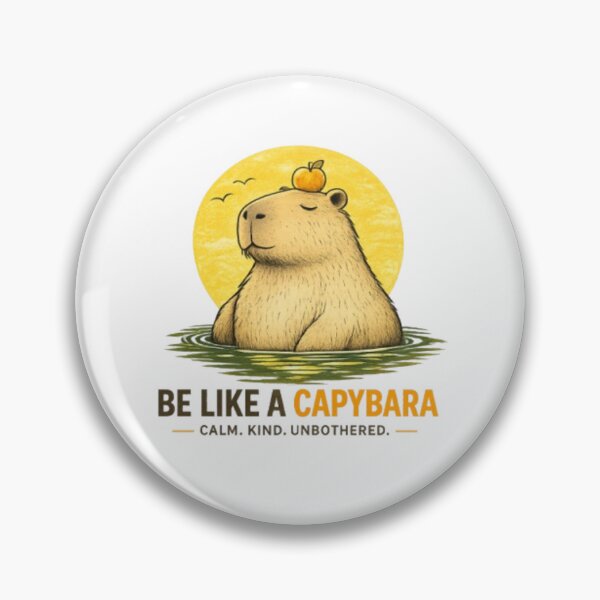 Item preview, Be Like a Capybara | Calm, Kind, Unbothered Funny Capybara Vintage T-Shirt designed and sold by ELVIN DESIGNS.