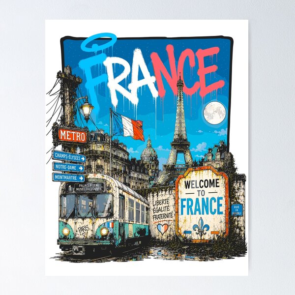 Item preview, France Urban Graffiti Design | Street Art Edition designed and sold by EdwinkOne.
