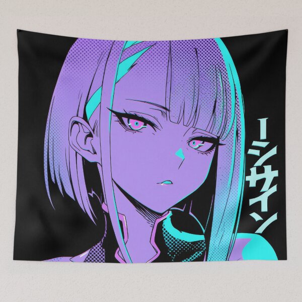 Item preview, Cyberpunk Lucy Halftone  designed and sold by AnimeArsenalPrints.