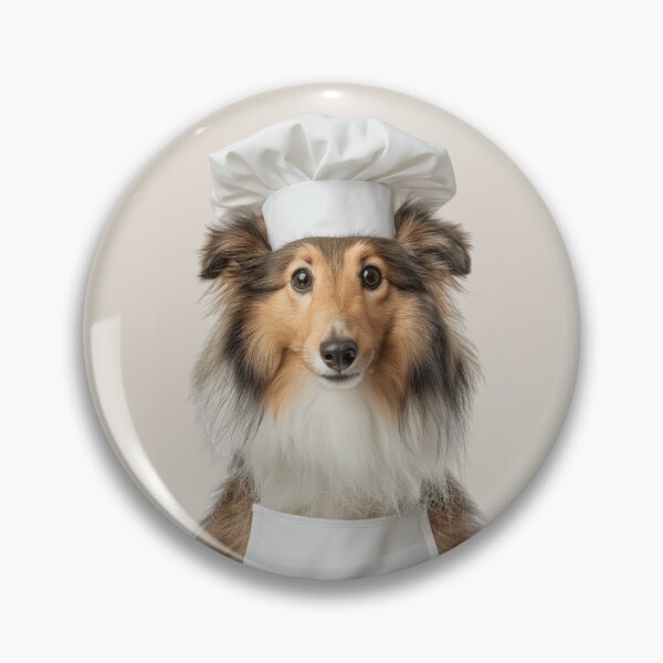 Item preview, Funny Shetland Sheepdog Chef Realistic Animal Cooking Humor Art designed and sold by LazyOwlStore.