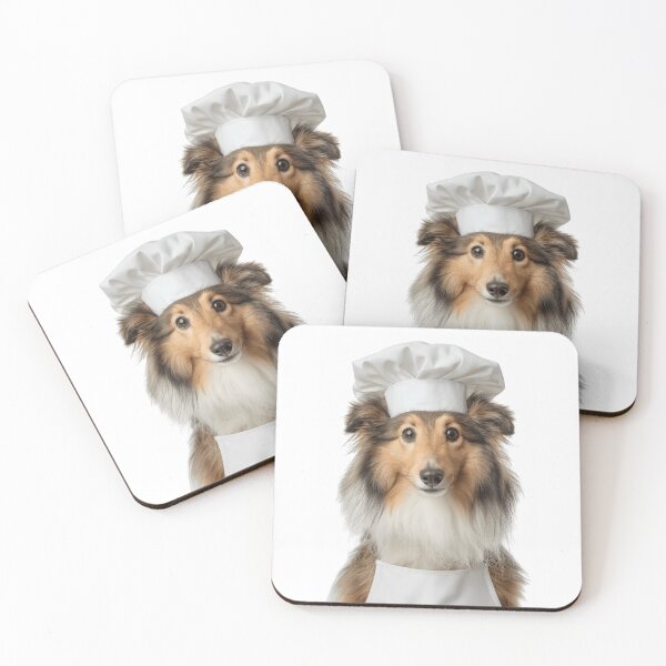 Item preview, Funny Shetland Sheepdog Chef Realistic Animal Cooking Humor Art designed and sold by LazyOwlStore.
