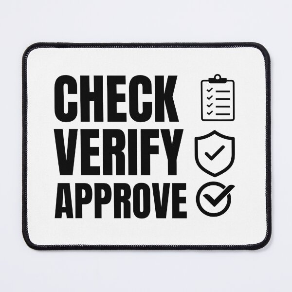 Item preview, Check • Verify • Approve Accountant Typography | CPA Audit Minimalist Design designed and sold by FCA SIR MERCH .