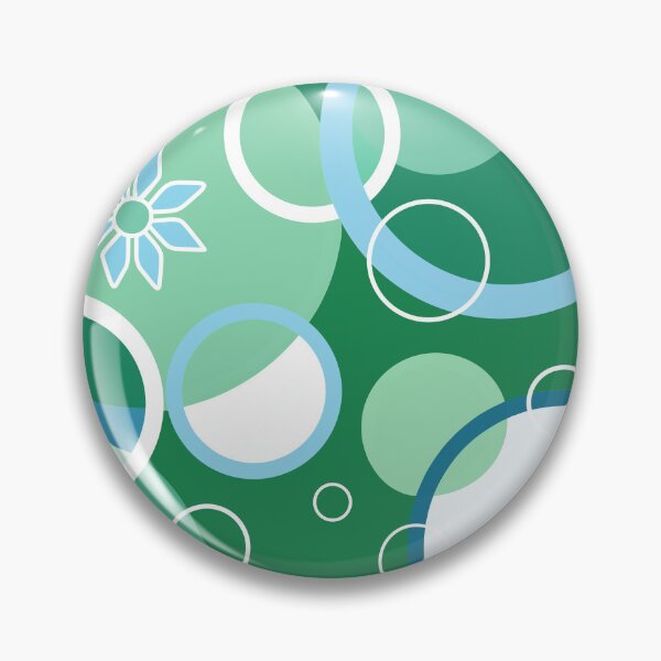 Item preview, Green Geometric Circles Floral Boho  designed and sold by Sartoris Art.