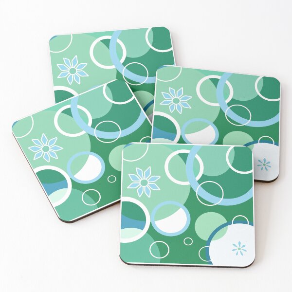 Item preview, Green Geometric Circles Floral Boho  designed and sold by Sartoris Art.