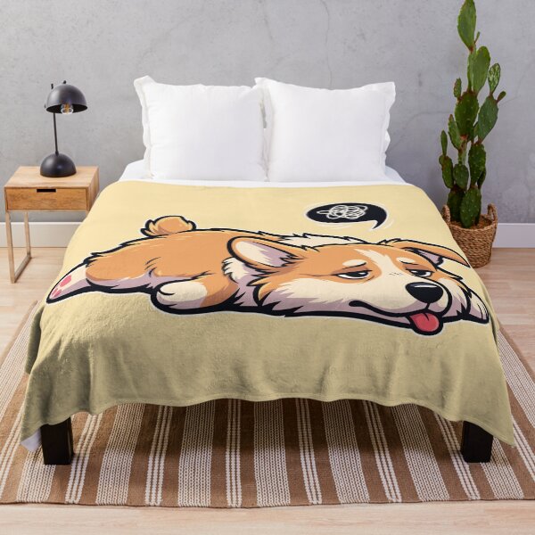 Item preview, Funny Confused Exhausted Welsh Corgi - Sleepy Dog Lover Gift Graphic designed and sold by Juka-Arts-CC.