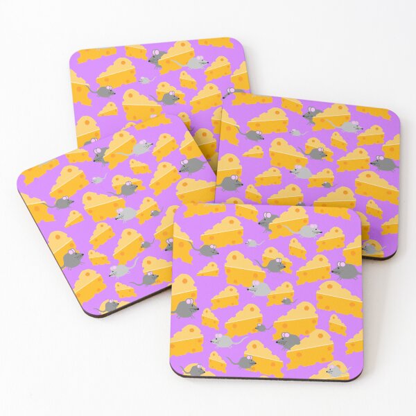 Item preview, Cute Mice And Cheese Pattern designed and sold by Sartoris Art.