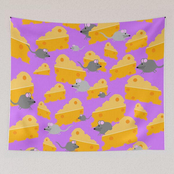 Item preview, Cute Mice And Cheese Pattern designed and sold by Sartoris Art.