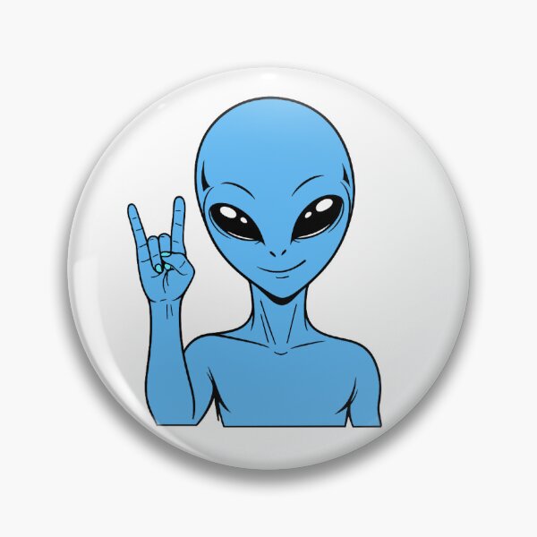 Item preview, ZORGO Alien Rock On Sign – Funny Space Alien Heavy Metal Gesture Sticker designed and sold by The-Visitors.