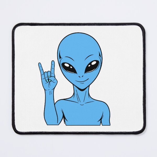 Item preview, ZORGO Alien Rock On Sign – Funny Space Alien Heavy Metal Gesture Sticker designed and sold by The-Visitors.