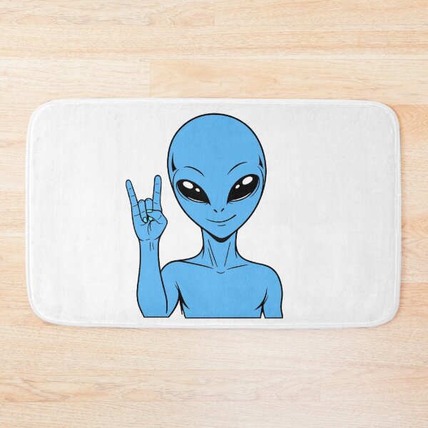 Item preview, ZORGO Alien Rock On Sign – Funny Space Alien Heavy Metal Gesture Sticker designed and sold by The-Visitors.