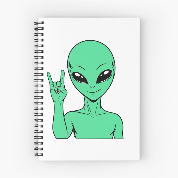 Item preview, ZORGO Alien Rock On Sign – Funny Space Alien Heavy Metal Gesture Sticker designed and sold by The-Visitors.