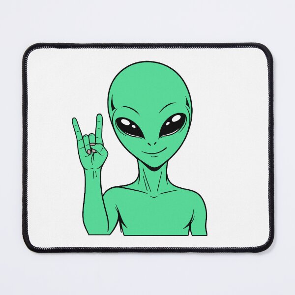 Item preview, ZORGO Alien Rock On Sign – Funny Space Alien Heavy Metal Gesture Sticker designed and sold by The-Visitors.