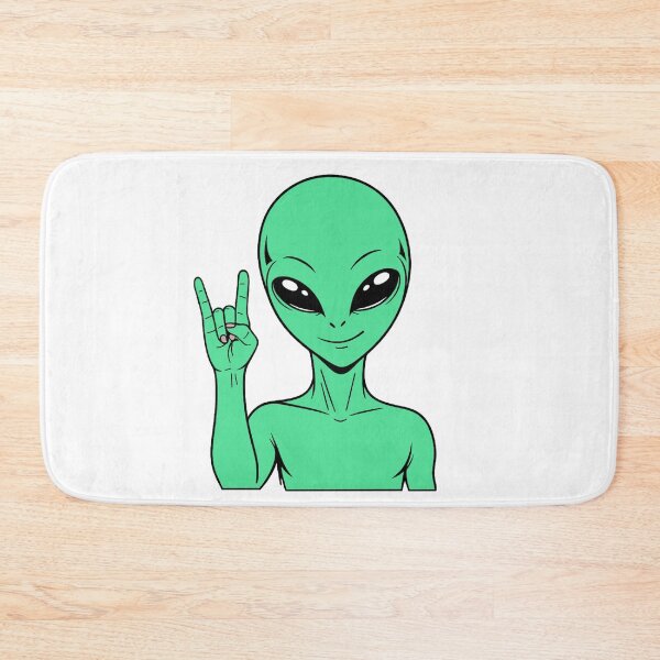 Item preview, ZORGO Alien Rock On Sign – Funny Space Alien Heavy Metal Gesture Sticker designed and sold by The-Visitors.